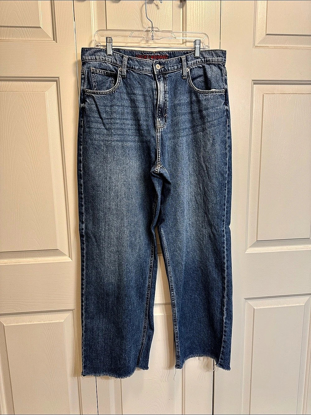 Lucky Brand Baggy Wide Leg Jeans Women's Blue Waist 14/32 R